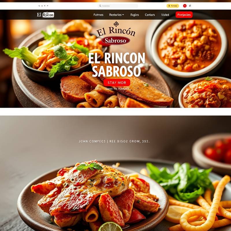Diseño web para restaurante El Rincón Sabroso